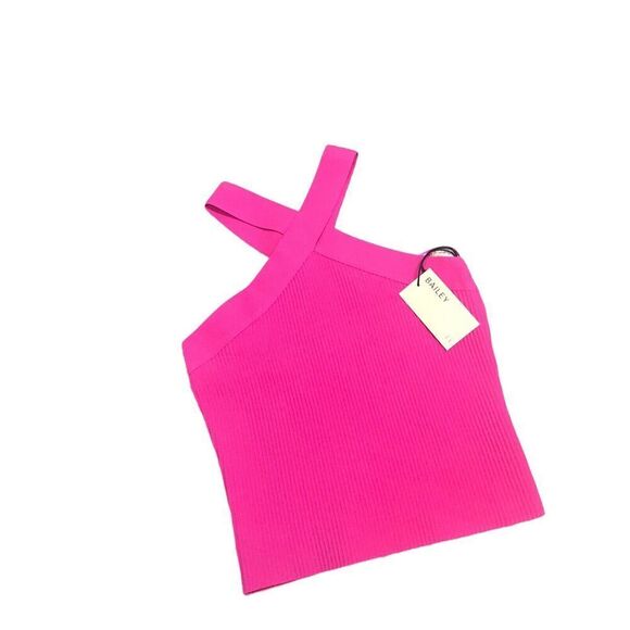 Bailey 44 Top Womens Size Small Fuchia Pink Barbiecore Ribbed Bodycon Mean Girls - Picture 4 of 11